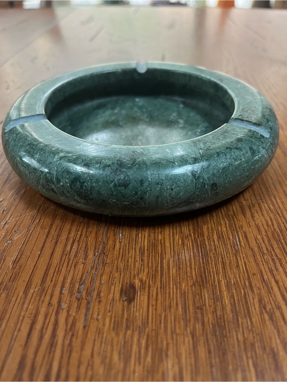 MCM/Vintage Marble Ashtray Green Heavy Decor